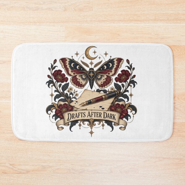 Item preview, Drafts After Dark – Poetcore Moth and Fountain Pen designed and sold by BadMary.