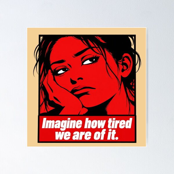 Item preview, Tired Pop Art Portrait Poster designed and sold by nasr-say.