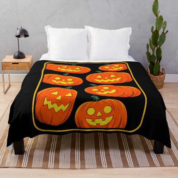 Item preview, Vintage Halloween Pumpkins Jack O Lantern Pattern Retro Spooky designed and sold by Dolbalika.