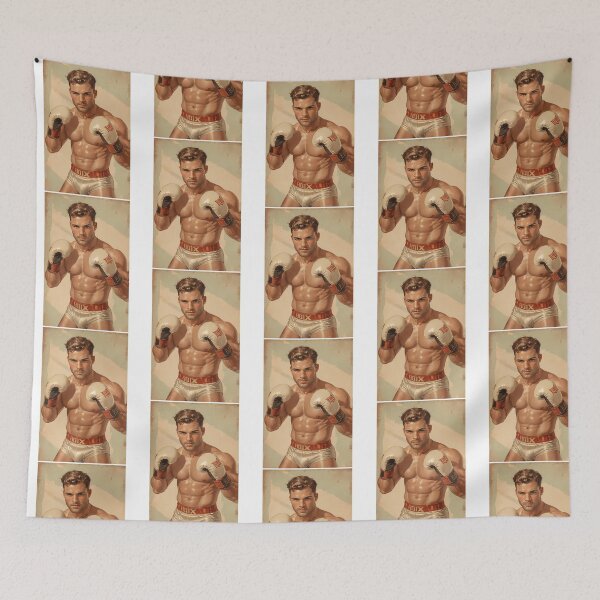 Item preview, 1940S Vintage Boxer Tom Of Finland Tribute Gay Pride Graphic Design designed and sold by kristian-garrar.