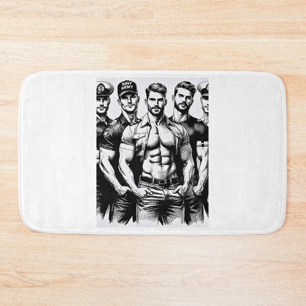 Item preview, At Your Service Tom Of Finland Tribute Military Gay Pride Graphic Design designed and sold by kristian-garrar.