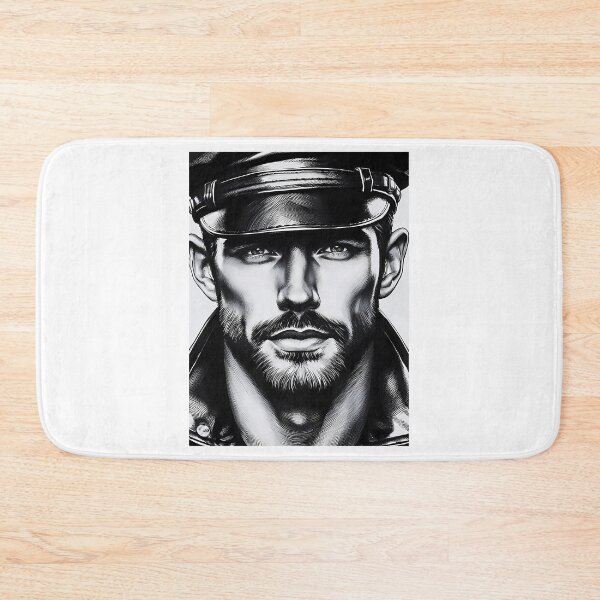 Item preview, 1940 Moustached Leather Biker Berlin German Tom Of Finland Tribute Gay Pride Graphic Design designed and sold by kristian-garrar.
