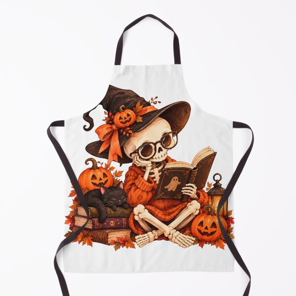 Item preview, Bookish Halloween Skeleton Reading – Witchy Spooky Book Lover Art designed and sold by Safa  Reda.