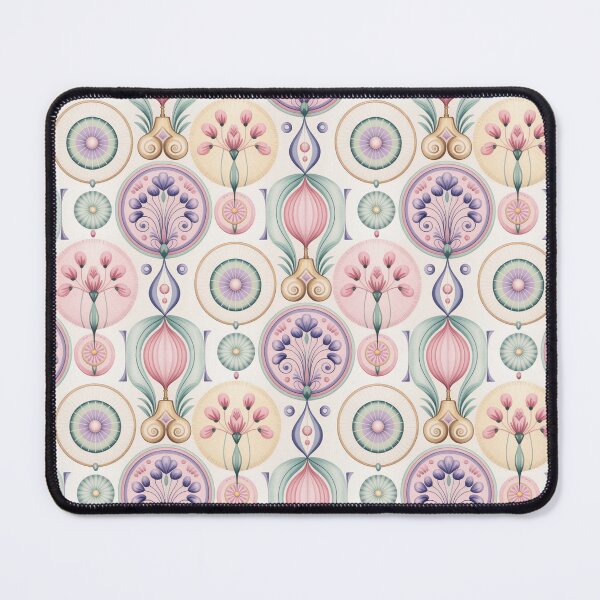 Item preview, Pastel Art Nouveau Floral Geometric Pattern designed and sold by Tamas Das.
