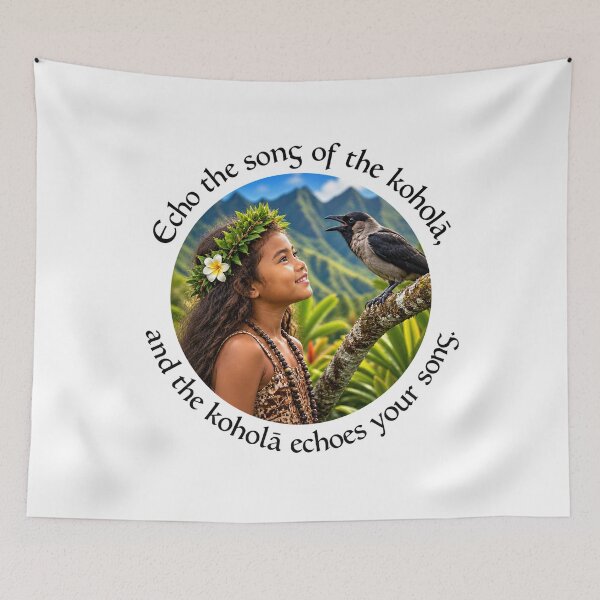 Item preview, Hawaii Leadership Proverb - Echo the song of the koholā | Pacific Art designed and sold by ShakaLife.org.