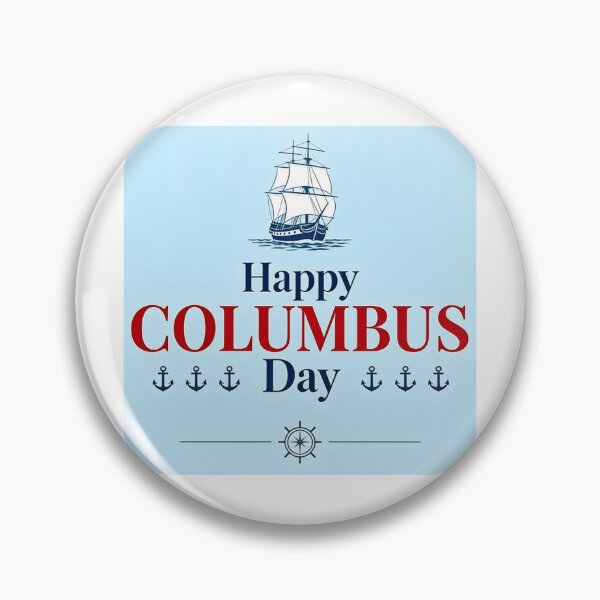 Item preview, Happy Columbus Day Sailing Ship and Anchors designed and sold by Nela-&-Lena.