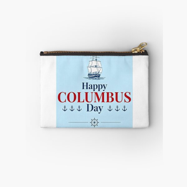Item preview, Happy Columbus Day Sailing Ship and Anchors designed and sold by Nela-&-Lena.