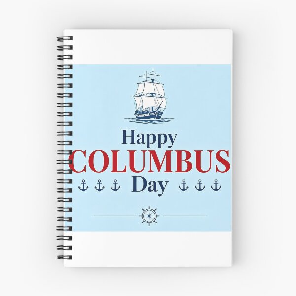 Item preview, Happy Columbus Day Sailing Ship and Anchors designed and sold by Nela-&-Lena.