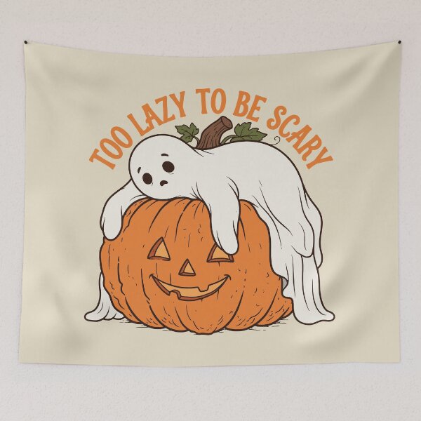Item preview, Too Lazy to be Scary Funny Halloween Ghost. designed and sold by EunsooLee.