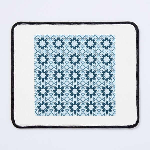 Item preview, Blue Floral Geometric Garden Pattern designed and sold by kesyasummeredd.
