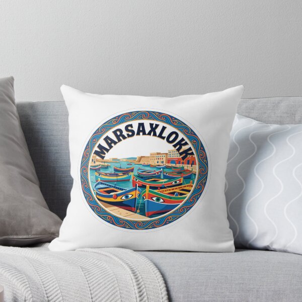 Item preview, Marsaxlokk Harbor Malta Sticker designed and sold by Imaginarium of Chaos falcon88 .