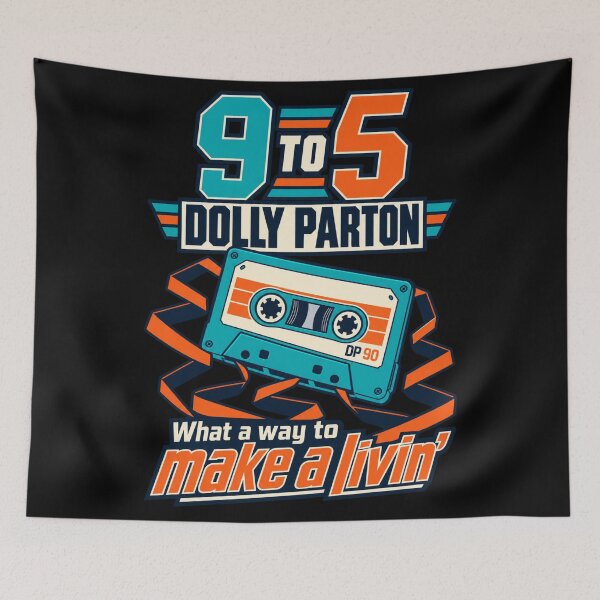 Item preview, Dolly Parton 9 To 5 Teal Cassette What A Way To Make A Livin designed and sold by choudane.