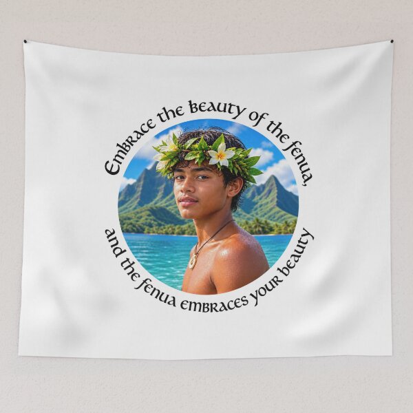 Item preview, Tahiti Nature Proverb - Embrace the beauty of the fenua | Pacific Art designed and sold by ShakaLife.org.