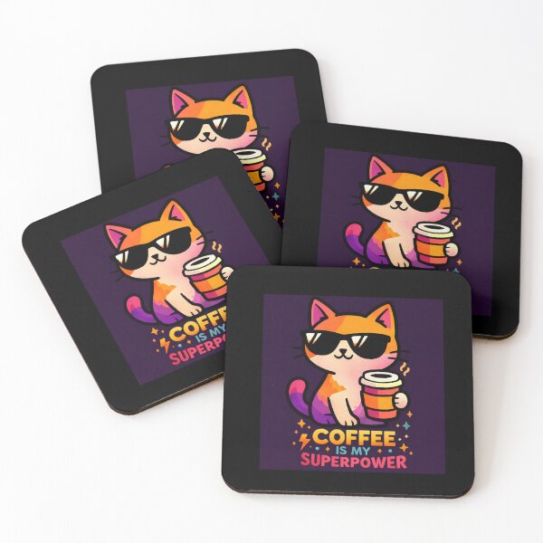 Item preview, Cool cat Coffee is my super power  designed and sold by NB-Artmagic.