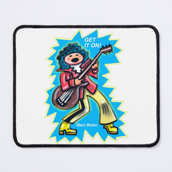 Item preview, Marc Bolan T Rex Cartoon Guitar Emoticon designed and sold by lightninlights.
