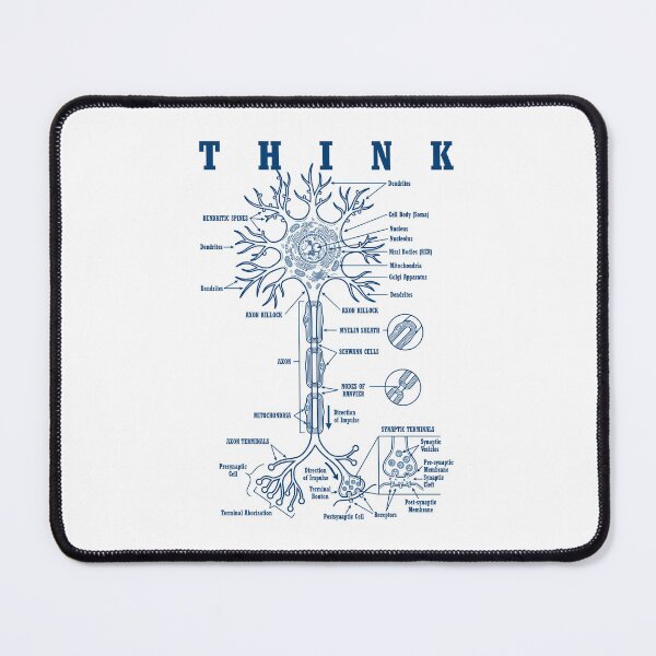 Item preview, Neuron Brain Cell Diagram Think Neurobiology Neuroscience designed and sold by GrandeDuc.