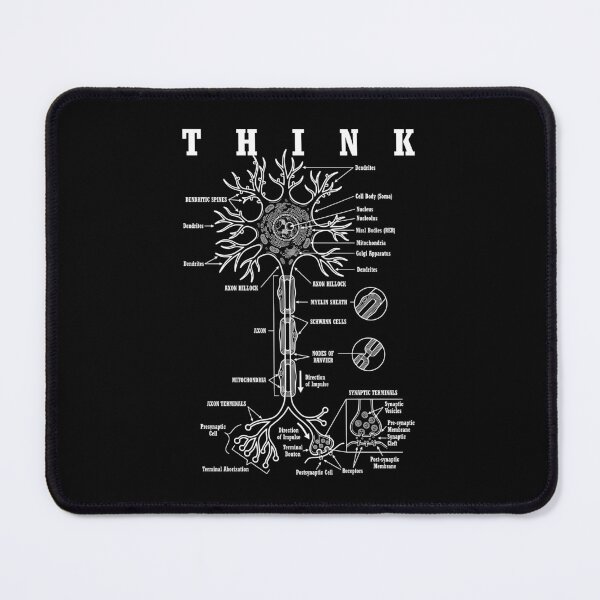 Item preview, Neuron Brain Cell Diagram Think Neurobiology Neuroscience designed and sold by GrandeDuc.