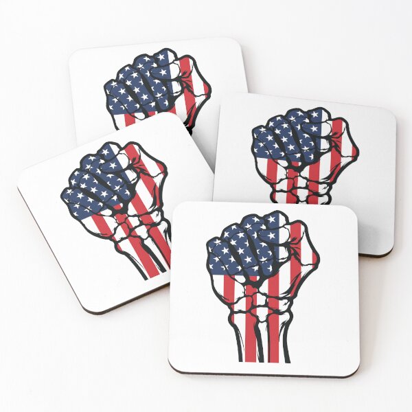 Item preview, Vintage American Flag Skeleton Fist - Distressed Patriotic designed and sold by Marshallamoakohene.