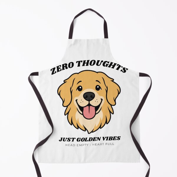 Item preview, Golden Retriever Zero Thoughts Just Golden Vibes Funny Dog Art designed and sold by wildsilencee.