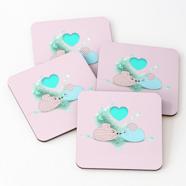 Item preview, Cute Love Mice Minimal Valentine’s Day Illustration Romantic Animal Couple Sweet Love Design designed and sold by NB-Artmagic.