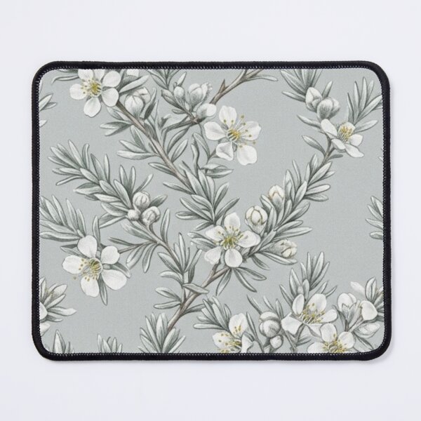 Item preview, Australian Flannel Flower Slate Grey Botanical Pattern designed and sold by Studio BC.