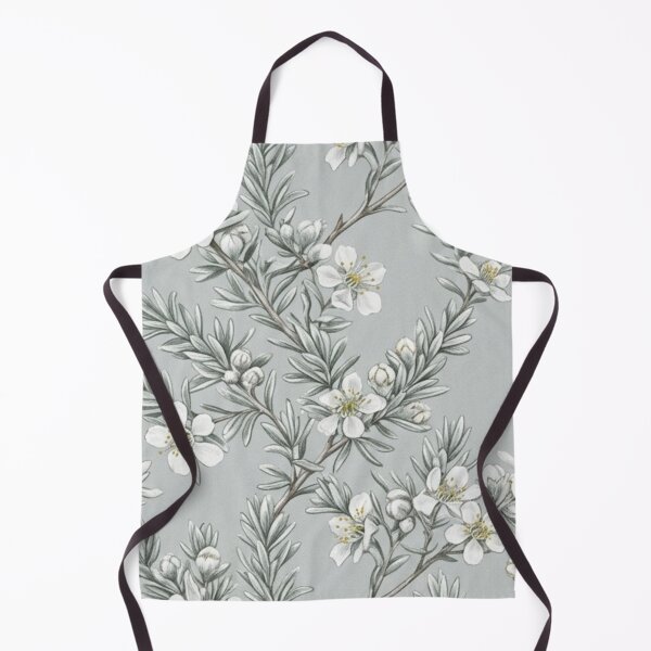 Item preview, Australian Flannel Flower Slate Grey Botanical Pattern designed and sold by Studio BC.