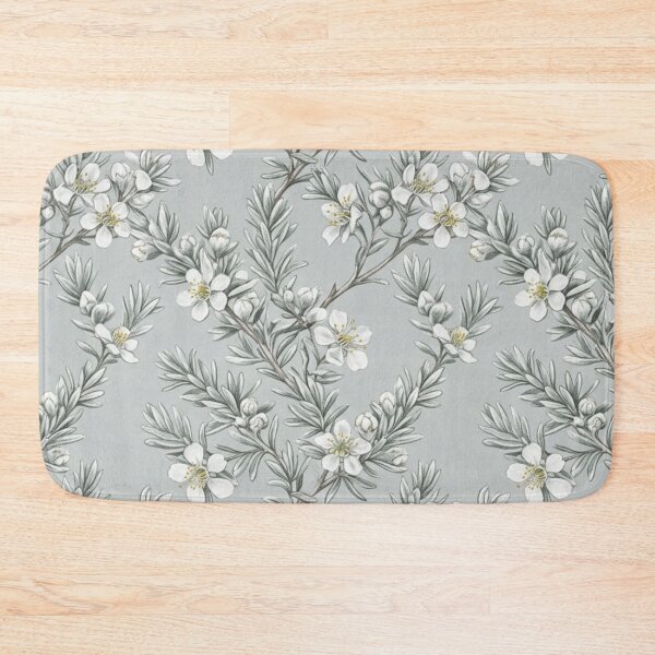 Item preview, Australian Flannel Flower Slate Grey Botanical Pattern designed and sold by Studio BC.