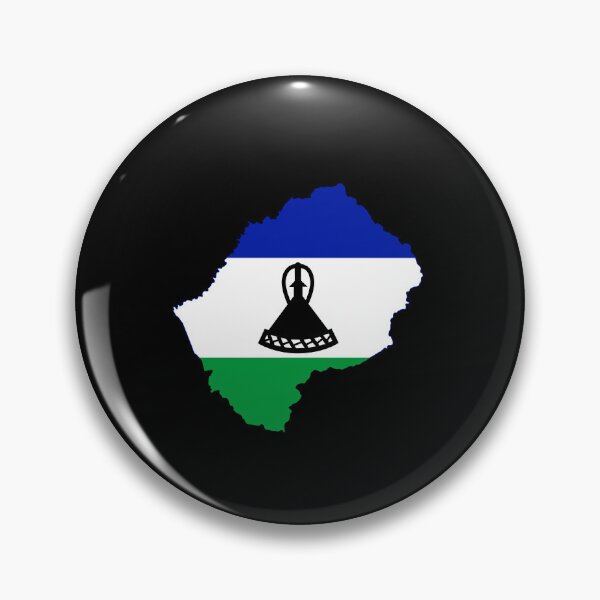 Item preview, Flag Map of Lesotho  designed and sold by DreamBrushy.
