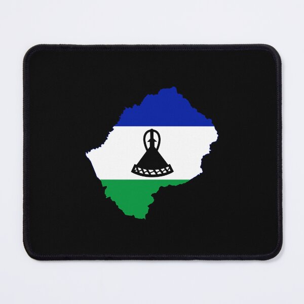 Item preview, Flag Map of Lesotho  designed and sold by DreamBrushy.