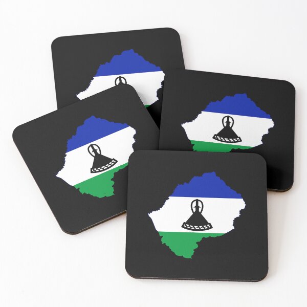 Item preview, Flag Map of Lesotho  designed and sold by DreamBrushy.