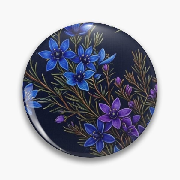 Item preview, Midnight Blue Dampiera & Bush Pea Flower Pattern designed and sold by Studio BC.