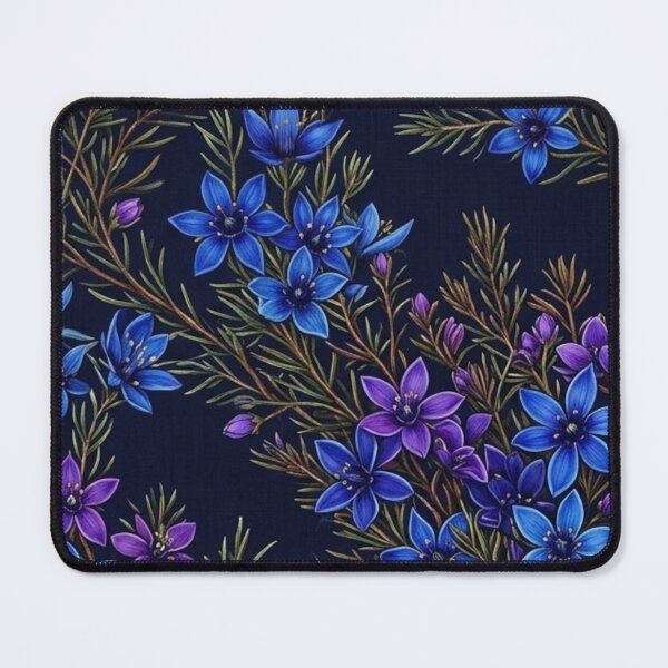 Item preview, Midnight Blue Dampiera & Bush Pea Flower Pattern designed and sold by Studio BC.