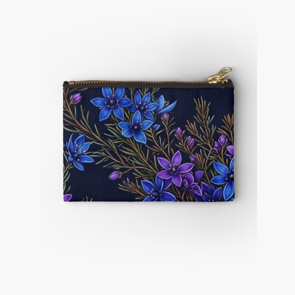Item preview, Midnight Blue Dampiera & Bush Pea Flower Pattern designed and sold by Studio BC.