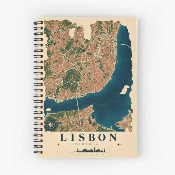 Item preview, Lisbon Minimalist City Map designed and sold by Furflix.