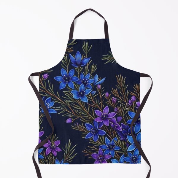 Item preview, Midnight Blue Dampiera & Bush Pea Flower Pattern designed and sold by Studio BC.