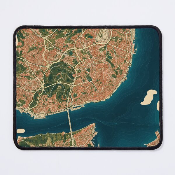 Item preview, Lisbon Minimalist City Map designed and sold by Furflix.