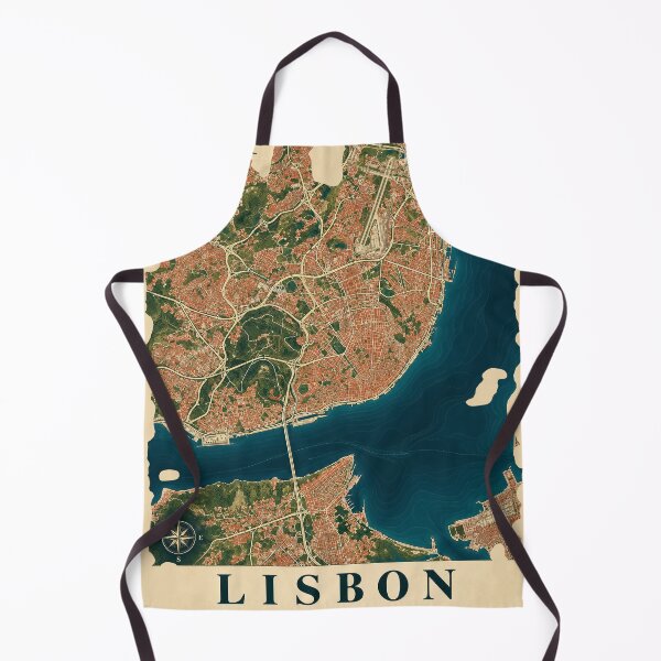 Item preview, Lisbon Minimalist City Map designed and sold by Furflix.