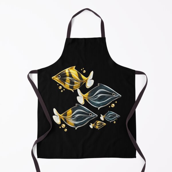 Item preview, Golden Exotic Fish Art Luxury Deep Sea Illustration designed and sold by NB-Artmagic.