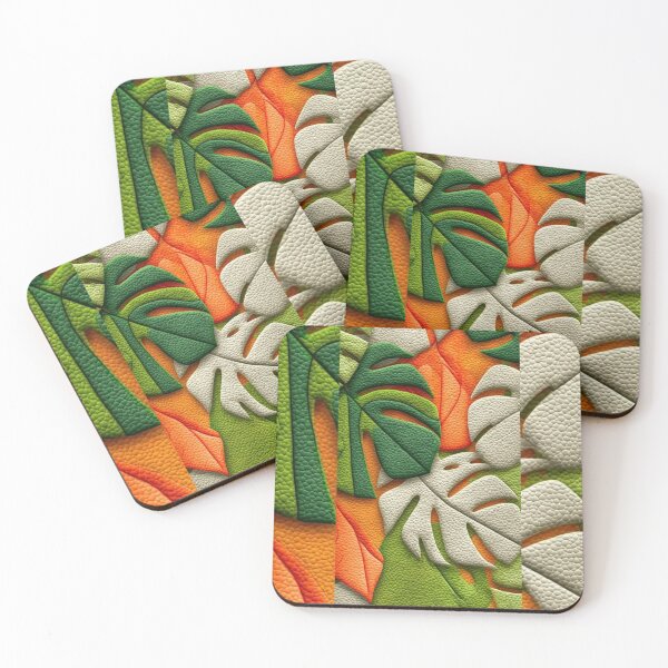 Item preview, Textured Tropical Monstera Leaf Abstract designed and sold by DKSH1234.