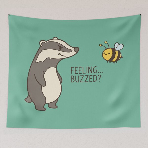 Item preview, Cute Badger And Bee designed and sold by Amir Faysal.