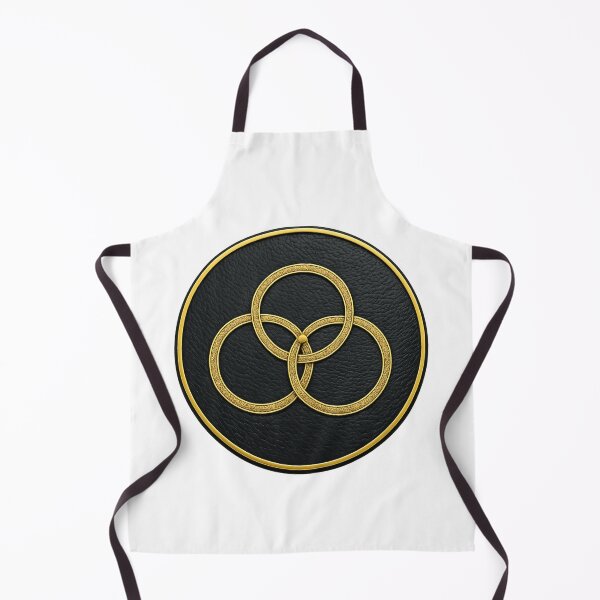 Item preview, Sacred Geometry Gold Rings Abstract Borromean Circles Art designed and sold by NB-Artmagic.