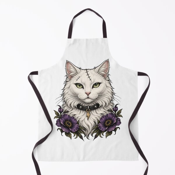 Item preview, Frankenstein White Cat Halloween designed and sold by Old's Cool Cat Studio.