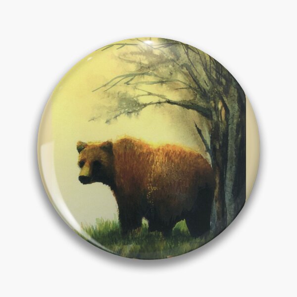 Item preview, Bear in a golden light, original watercolor. designed and sold by aswoa.