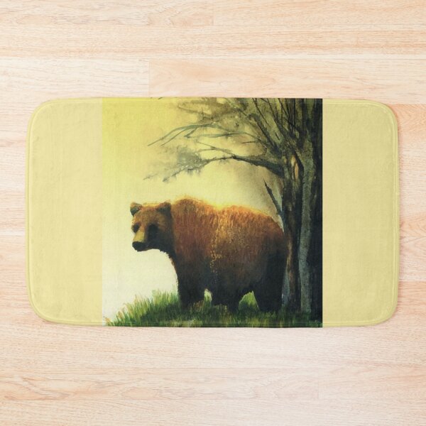 Item preview, Bear in a golden light, original watercolor. designed and sold by aswoa.