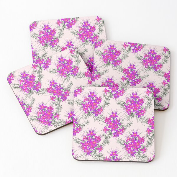 Item preview,  Bright Magenta Boronia Lattice Floral Pattern designed and sold by Studio BC.