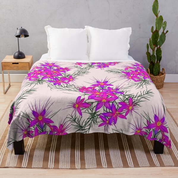 Item preview,  Bright Magenta Boronia Lattice Floral Pattern designed and sold by Studio BC.