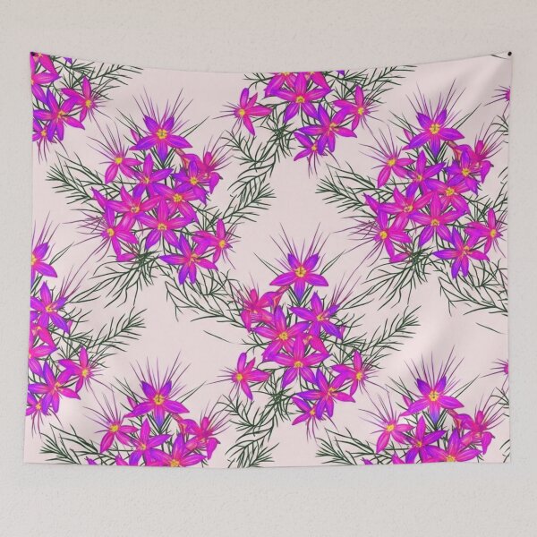 Item preview,  Bright Magenta Boronia Lattice Floral Pattern designed and sold by Studio BC.
