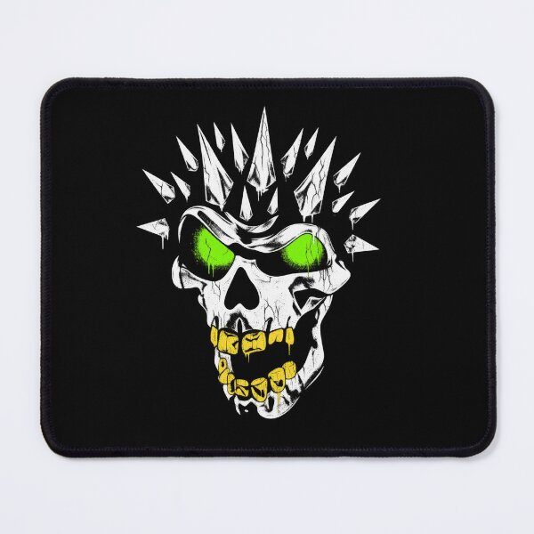 Item preview, Graffiti Skull With Gold Smile Glowing Green Eyes Dripping Paint designed and sold by SeriouslyArtistical.