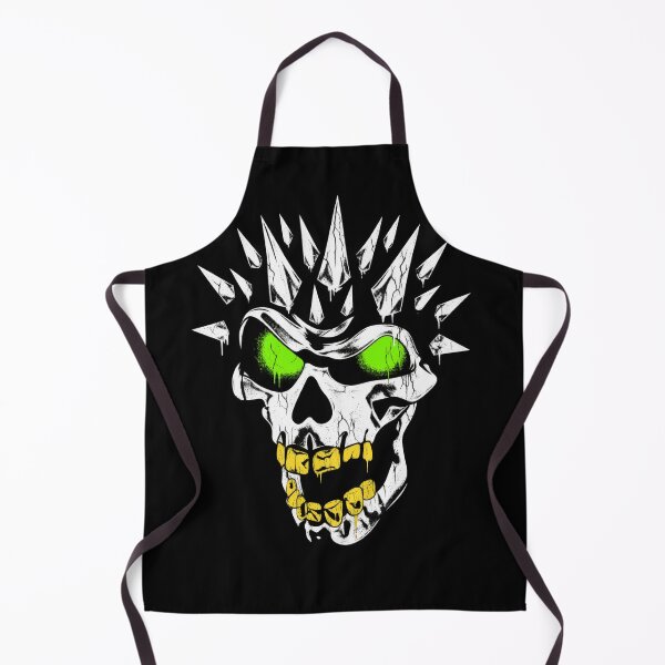 Item preview, Graffiti Skull With Gold Smile Glowing Green Eyes Dripping Paint designed and sold by SeriouslyArtistical.