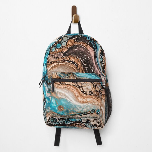Item preview, Turquoise Copper Fluid Abstract – Organic Marble Flow Art designed and sold by AnimalAirtistry.